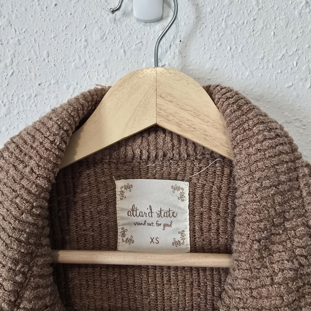Altar'd State Brown Textured Button Up Shacket XS - Picture 6 of 7